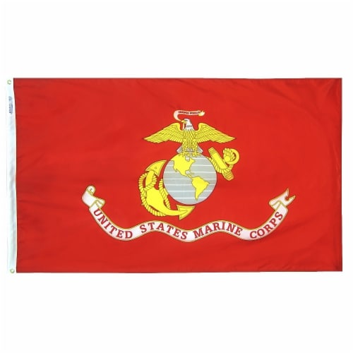 Annin Flagmakers U.S. Marine Corps Military Flag - Red/White Perspective: front