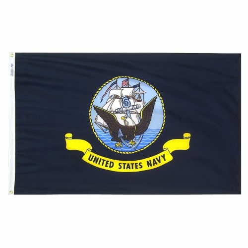 Annin Flagmakers U.S. Navy Military Flag Perspective: front
