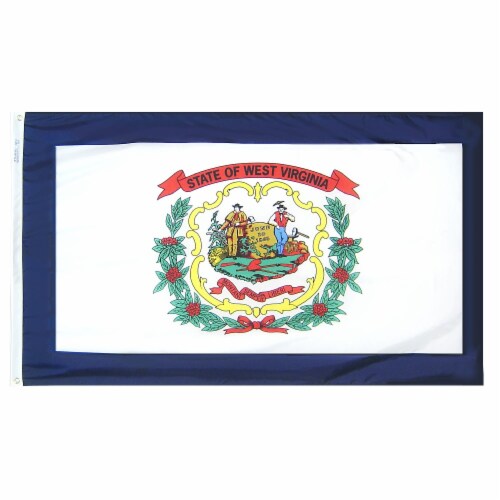Annin Flags Nylon Solar Guard West Virginia State Flag Perspective: front