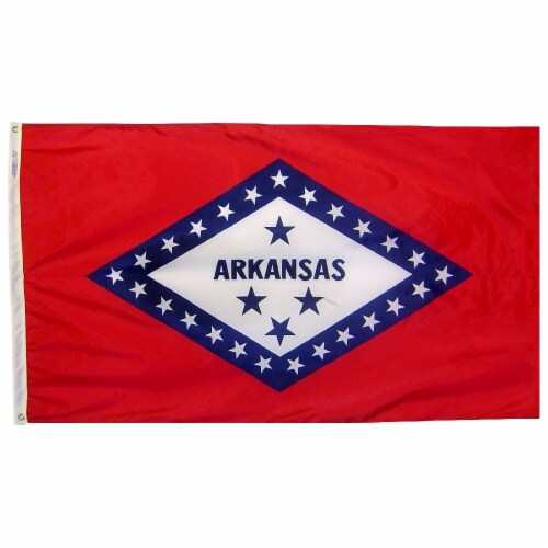 Annin Flags Nylon SolarGuard Arkansas State Flag Perspective: front