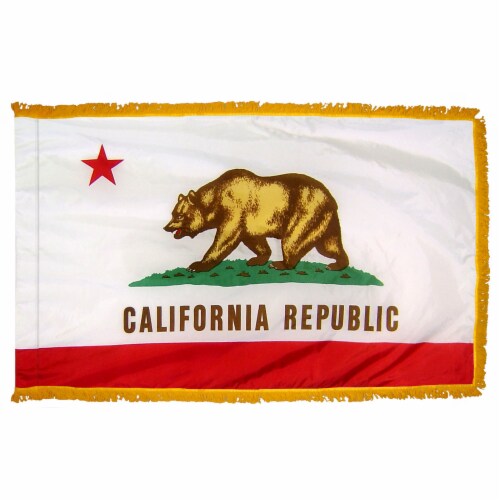 Annin Flags Nylon SolarGaurd California State Flag with Pole Sleeve Perspective: front