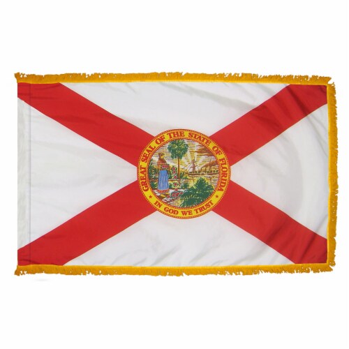 Annin Flags Nylon SolarGaurd Florida State Flag with Pole Sleeve Perspective: front