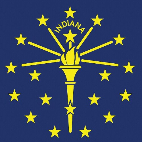 Annin Flags Nylon SolarGaurd Indiana State Flag Perspective: front