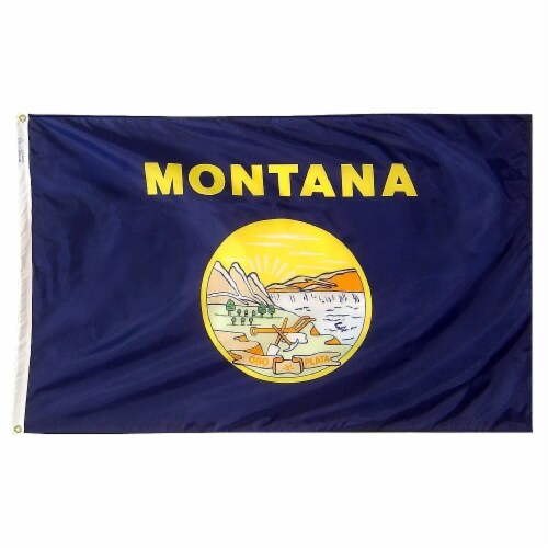 Annin Flagmakers Montana State Flag Perspective: front