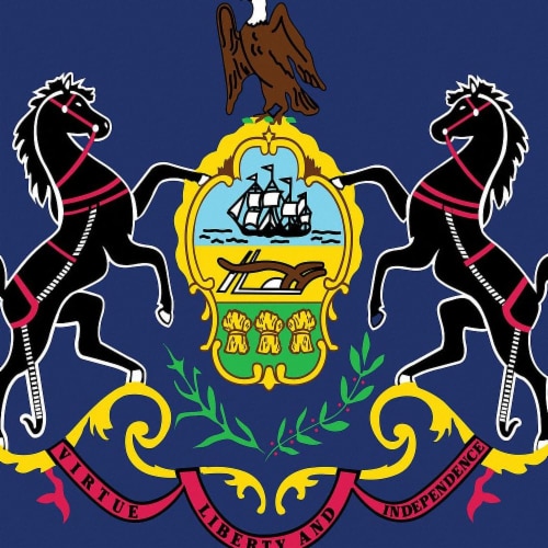 Annin Flags Nylon SolarGuard Pennsylvania State Flag Perspective: front