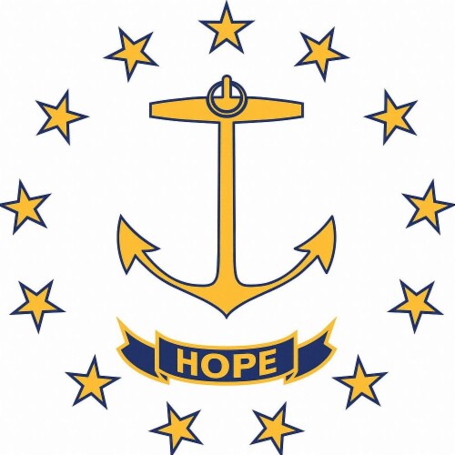 Annin Flags Nylon SolarGuard Rhode Island State Flag Perspective: front