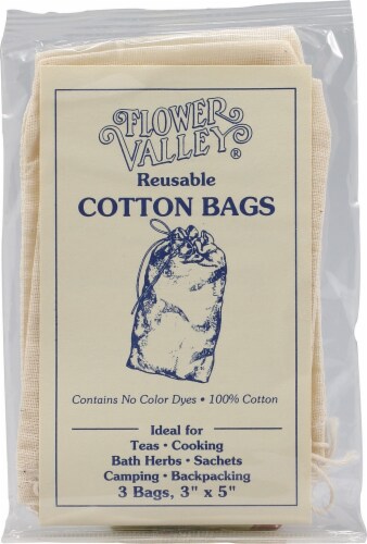 Flower Valley  Reusable Cotton Bags Perspective: front