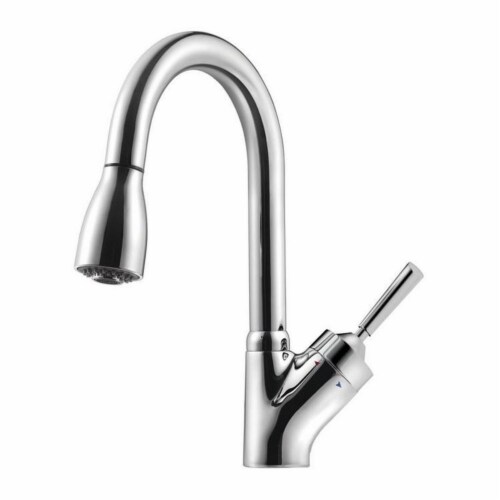 Concinnity Faucets 500120-ORB Pull-Down- Single Side Lever Hole Kitchen Set - Oil Rubbed Bron Perspective: front