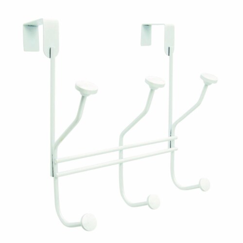 Amerock 9-5/16 in. L White Steel Medium Multiple Over the Door Hook 1 pk Amerock 9-5/16 in. L White Steel Medium Multiple Over the Door Hook 1 pk