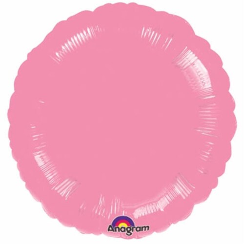 Loftus International A1-2805 18 in. Metallic Pink Round Balloon Perspective: front