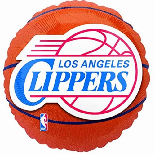 Anagram 77607 Helium La Clippers Flat Foil Balloon Perspective: front
