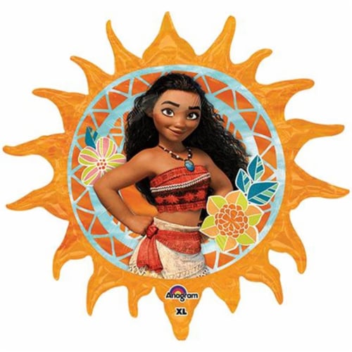 Mayflower Moana Shape Mylar Balloon Perspective: front