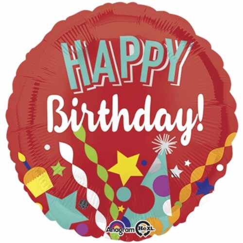 Loftus International A3-5143 18 in. Festive Birthday Balloon Perspective: front