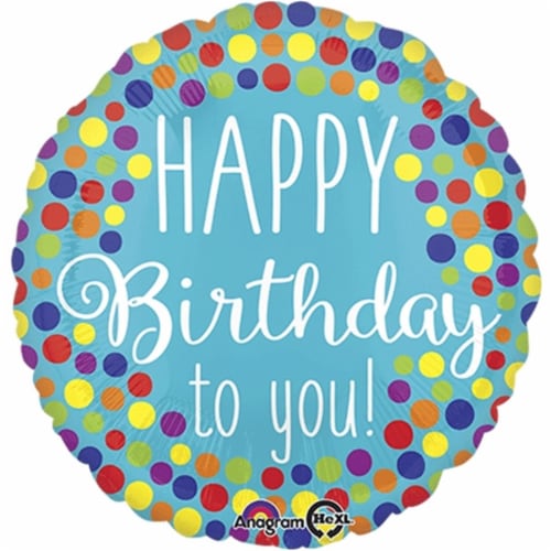 Loftus International A3-5148 18 in. Birthday to You Dots Balloon Perspective: front