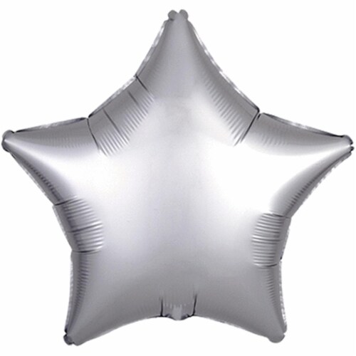 Loftus International A3-6807 19 in. Platinum Star Satin Luxe Balloon Perspective: front