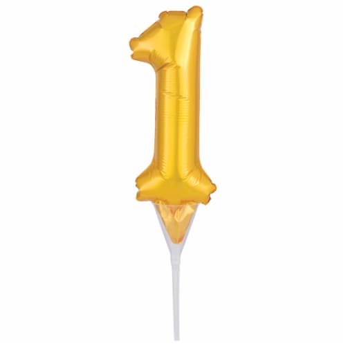 DecoPac Numeral 1 Inflatable Decoration - Gold Perspective: front