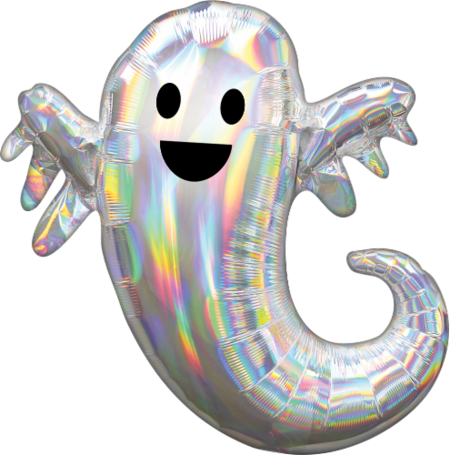 Anagram Holographic Ghost Balloon - Silver Perspective: front