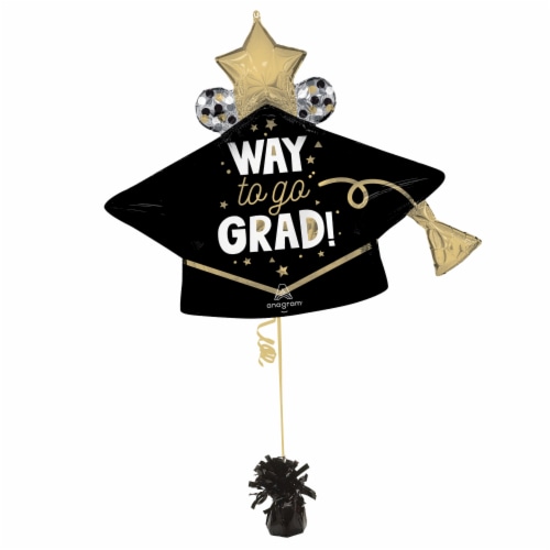 Congrats to the Grad Oversized Helium Filled Balloon Perspective: front