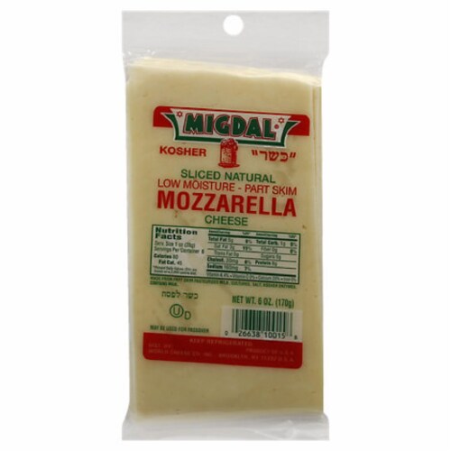 Migdal Mozzarella Sliced Cheese Perspective: front