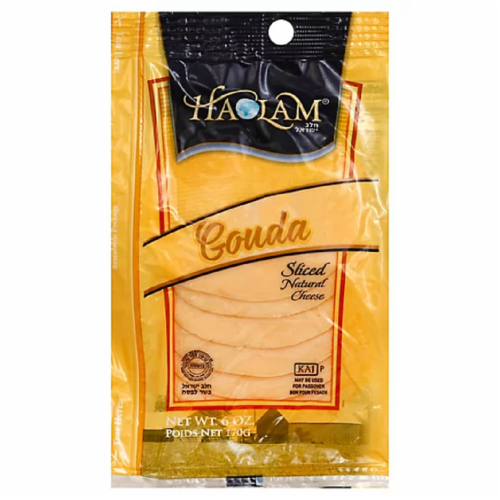 Haolam® Baby Gouda Natural Sliced Cheese Perspective: front
