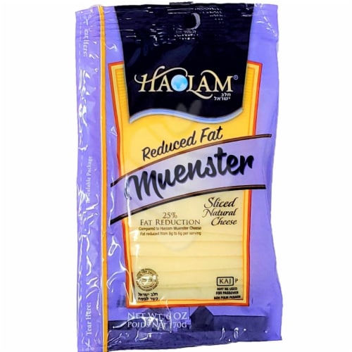 Haolam® Reduced Fat Muenster Sliced Cheese Perspective: front