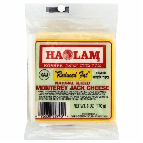 Haolam® Monterey Jack Sliced Cheese Perspective: front