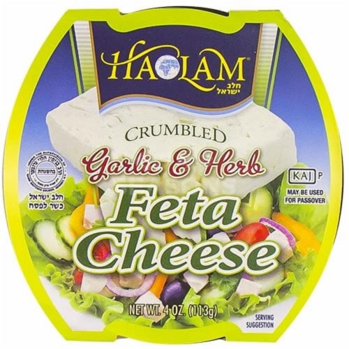 Haolam® Garlic & Herb Feta Crumbled Cheese Perspective: front