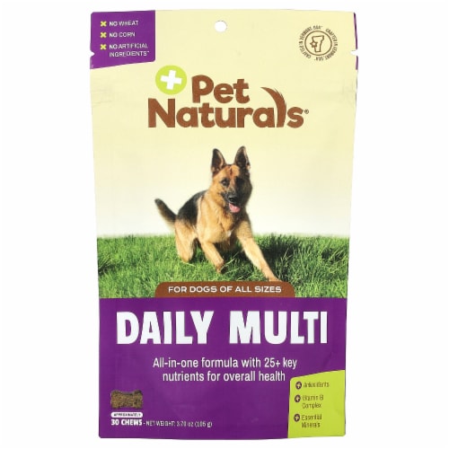 Pet Naturals Of Vermont Daily Multi Dog Chews - 1 Each - 30 CT - Pack of 3 Perspective: front