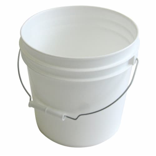 6 gallon white plastic bucket (PCI48BWHHTSSL-2)