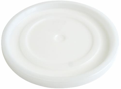 Argee 5-Gallon Plastic Bucket Lid - White Perspective: front