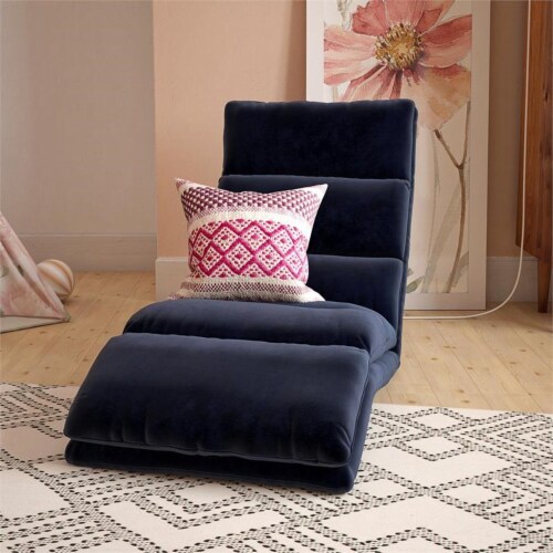 Blue sales microfiber chair