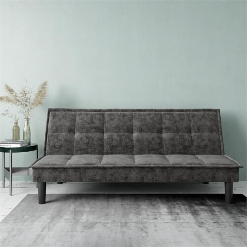 DHP Oscar Memory Foam Futon in Full Size Sofa Bed and Couch in Gray, 1 -  Metro Market