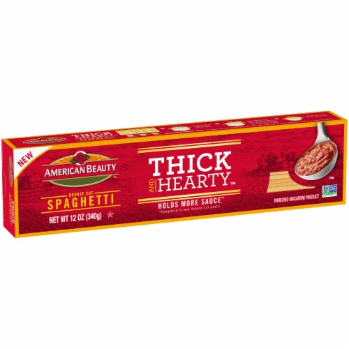 American Beauty™ Thick & Hearty™ Bronze Cut Spaghetti Pasta Perspective: front