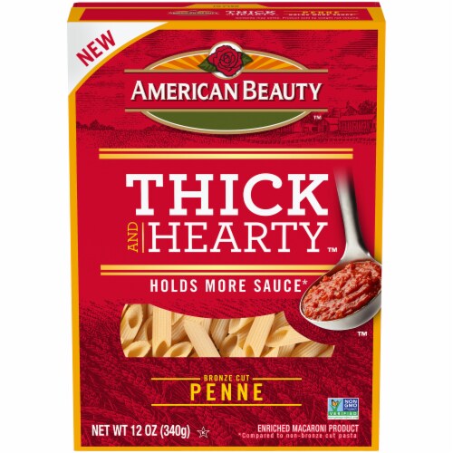American Beauty™ Thick and Hearty™ Bronze Cut Penne Pasta Perspective: front