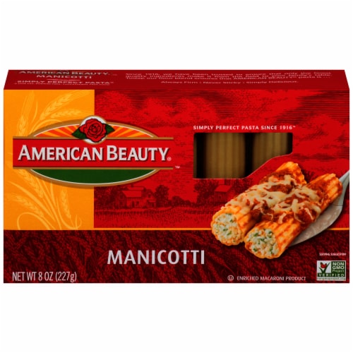American Beauty Manicotti Pasta Perspective: front