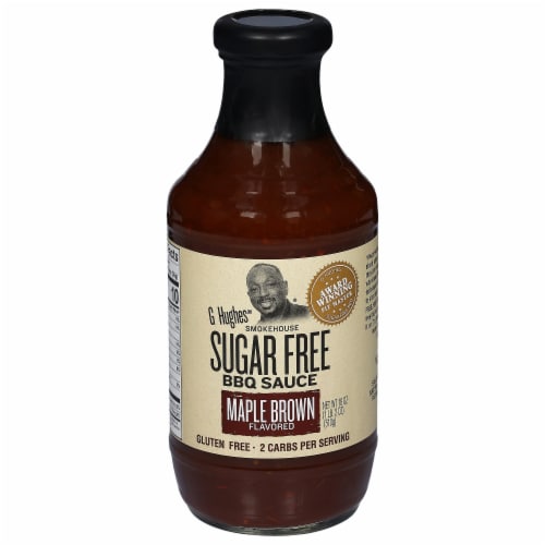 G Hughes Maple Brown Sugar Free BBQ Sauce Perspective: front