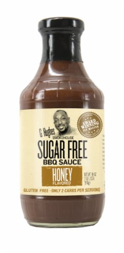 G Hughes® Sugar Free Honey Smokehouse BBQ Sauce Perspective: front