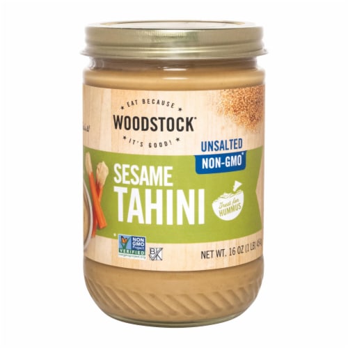 Woodstock Unsalted Sesame Tahini - 1 Each 1 - 16 OZ Perspective: front