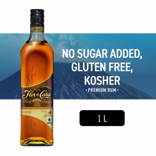 Flor de Cana 4 Anejo Oro Rum Perspective: front