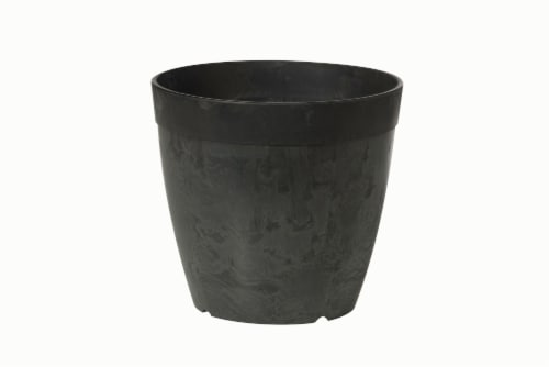Novelty Manufacturing Co 8 Inch Dolce Round Pot - Black Perspective: front