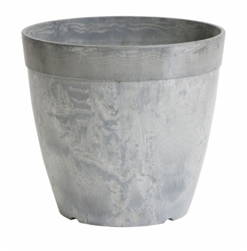 Novelty Dolce Round Planter - Gray Perspective: front