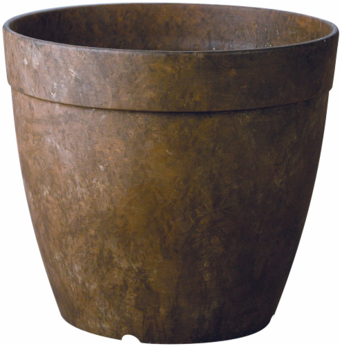 Novelty Manufacturing Round Dolce Planter - Rust Perspective: front