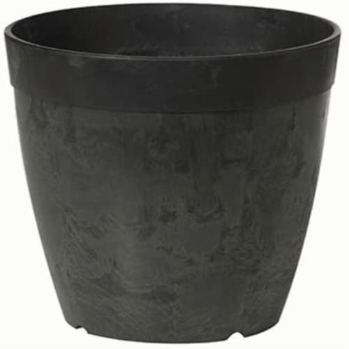 Novelty Dolce Round Planter - Black Perspective: front