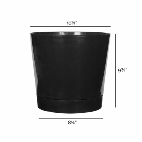 Novelty Majestic Planter - Black Perspective: front
