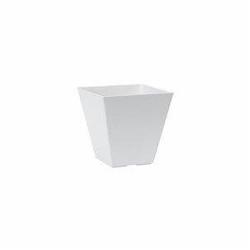 Ella Square 6" Planter - White Perspective: front
