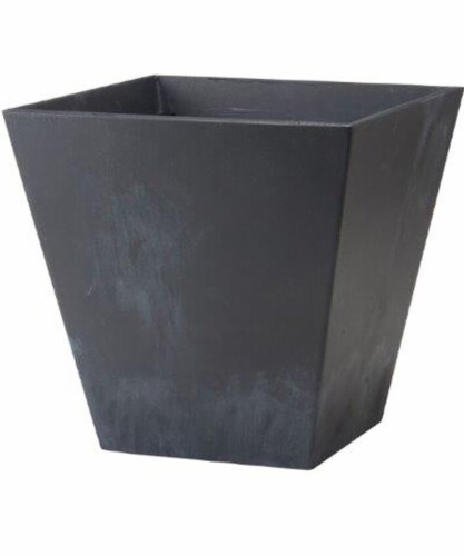 Novelty Square Ella Planter - Black Perspective: front