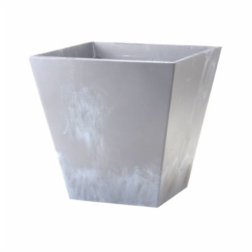 Novelty Square Ella Planter - Gray Perspective: front