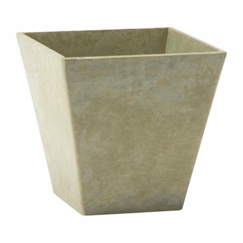 Novelty Artstone 8 x 7.81 in. Mint Resin & Stone Powder Ella Flower Pot Perspective: front
