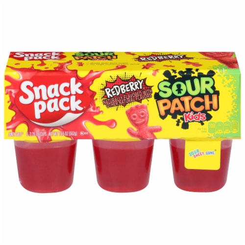 Snack Pack Sour Patch Kids Redberry Juicy Gels Perspective: front
