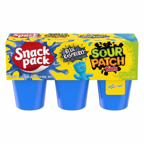 Snack Pack Sour Patch Kids Blue Raspberry Juicy Gels, 6 ct / 3.25